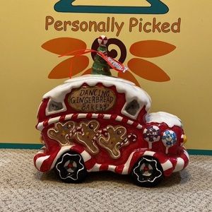 Blue Sky Clayworks “DANCING GINGERBREAD BAKERY” Cookie Jar